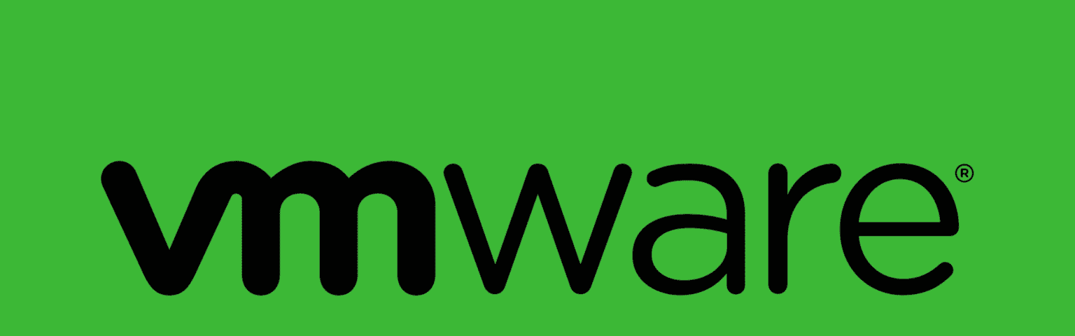 vmware logo on the green background