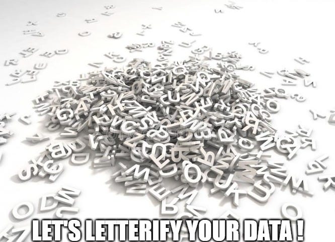 Let’s letterify your Data !
