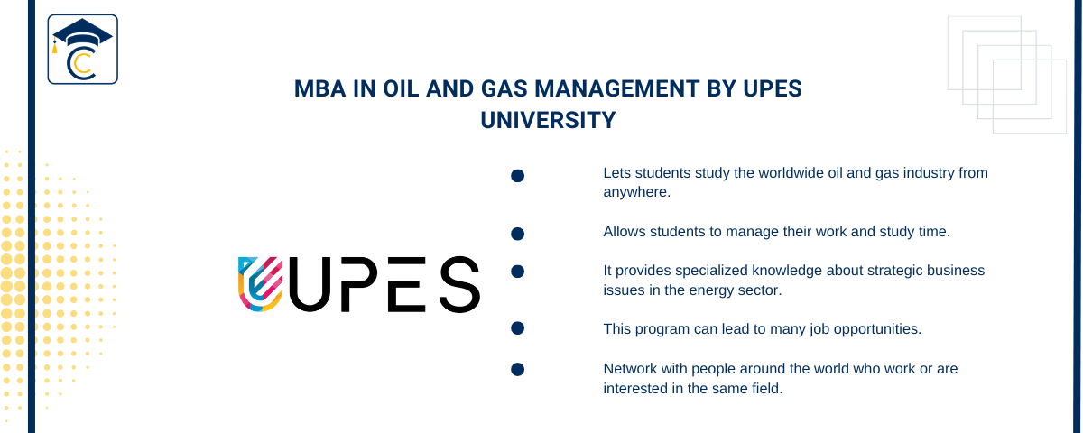 Online MBA in Oil and Gas Management program at UPES with Course Connect