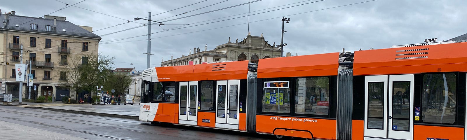 A tram in Geneva