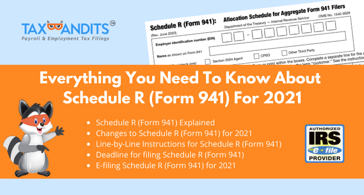 Instructions for Schedule R (Form 941) for 2021. A completed guide to Schedule R of Form 941