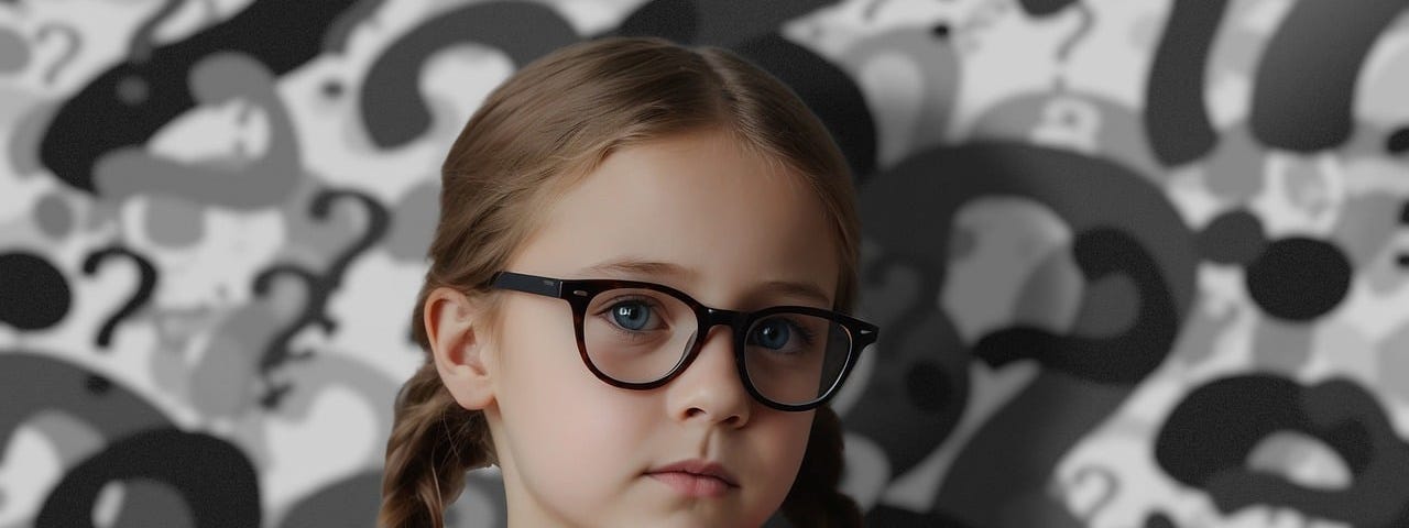 A girl wearing glasses.