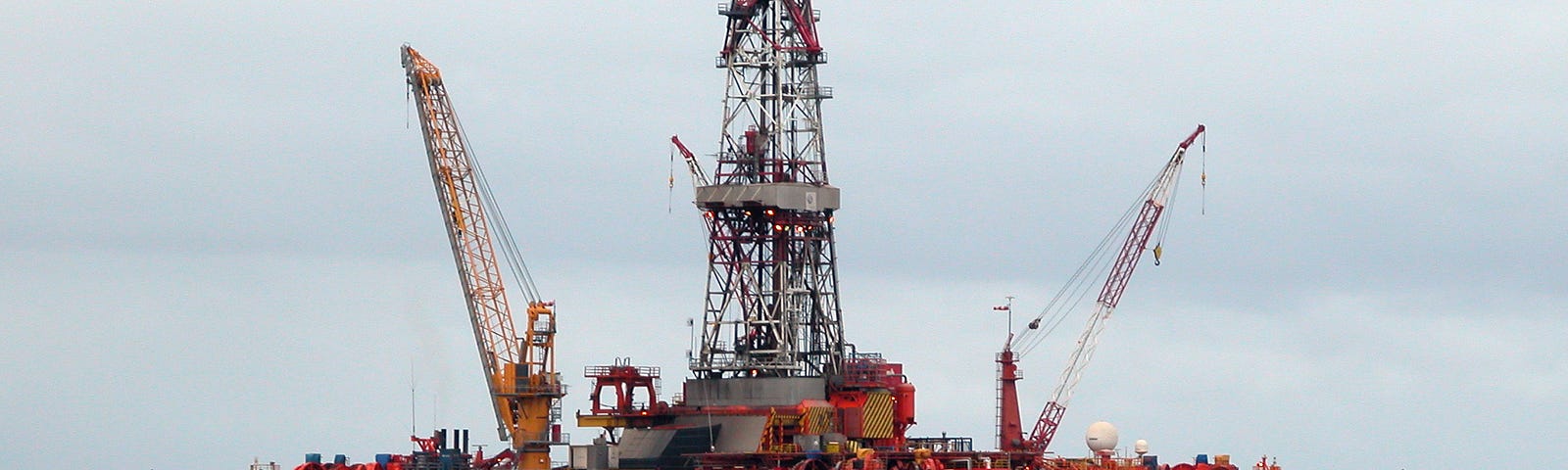 An oil platform in the North Sea