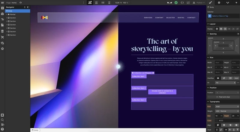 Editor Webflow — 2022