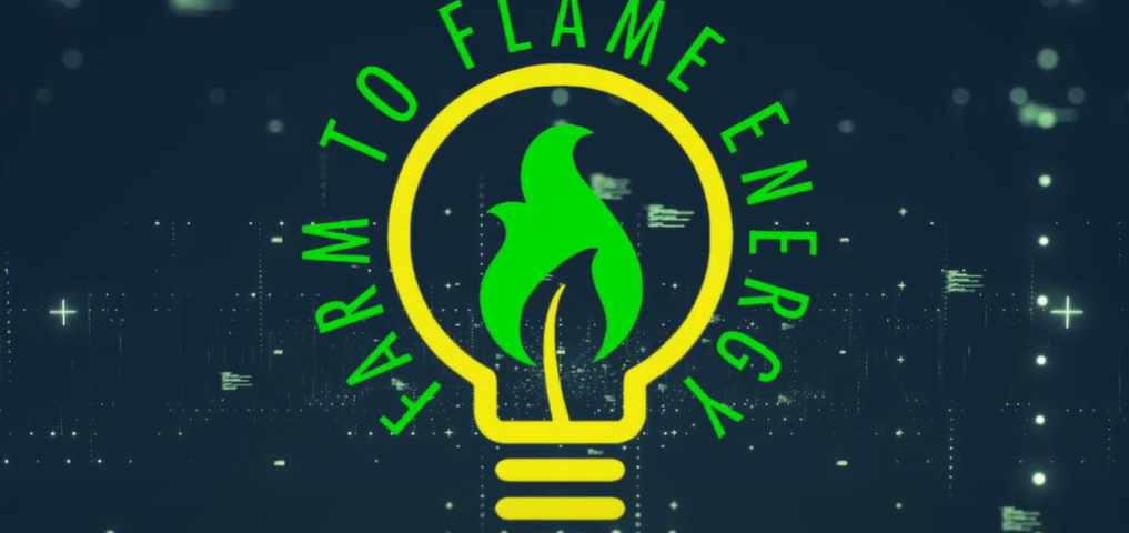 Farm to Flame logo with Building a circular economy tagline