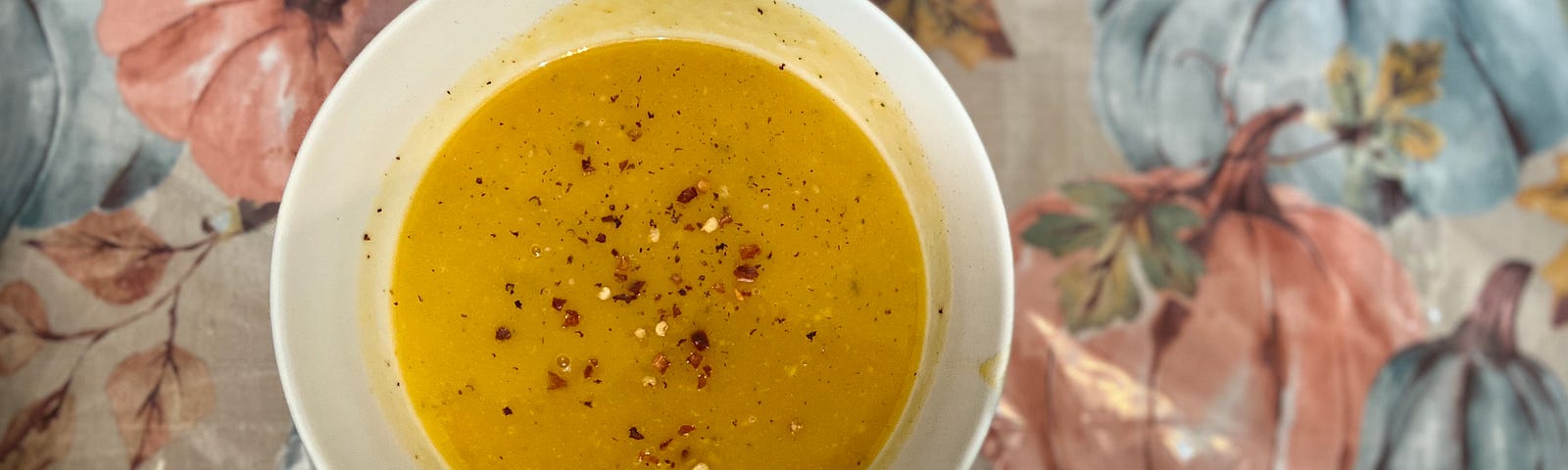 Roasted butternut squash soup screams autumn. Photo by Francesca Di Meglio