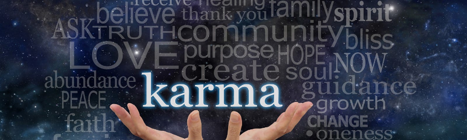 hands holding karma