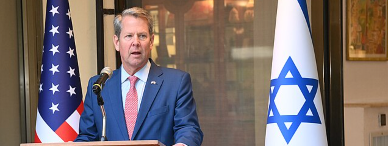 Brian Kemp addressing victims of Atlanta High School shooting that they survived because God loves them more than the people who died.