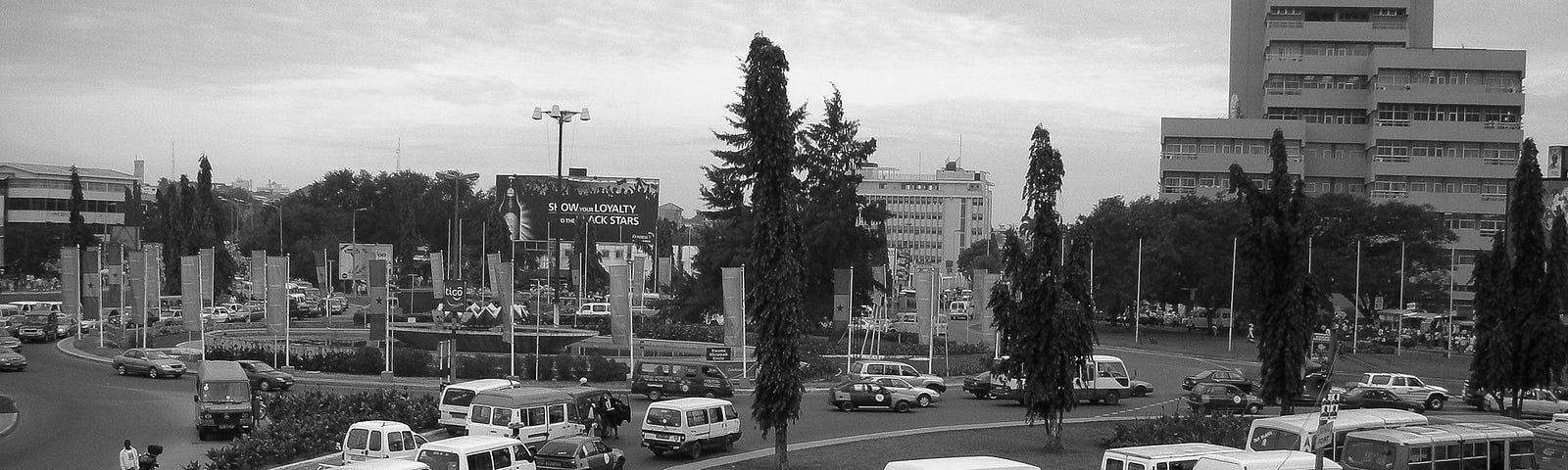 Busy street life in the capital. Accra, Ghana, August 2008.