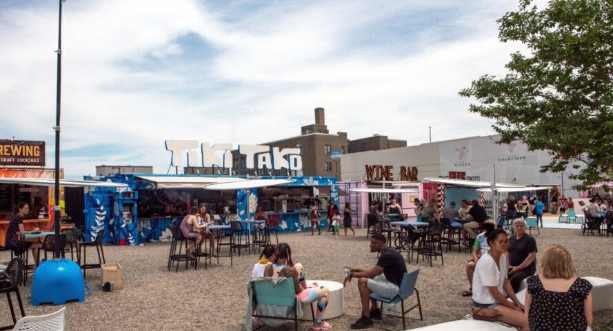This Philadelphia pop-up park was made using recycled shipping containers