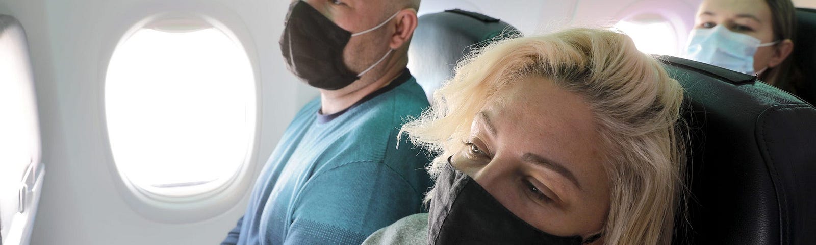 Passengers on a Pobeda Airlines tour flight on December 20, 2020.