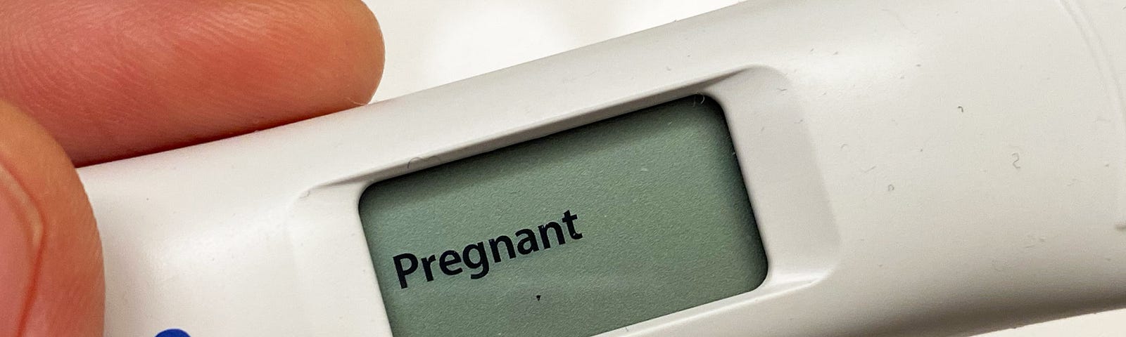 [A positive pregnancy test] On March 15, 2020, we conceived our first child.