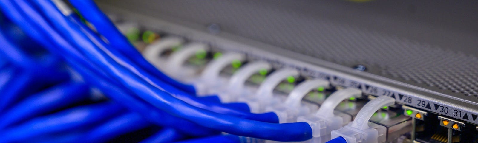 Cables Connected to Ethernet Ports