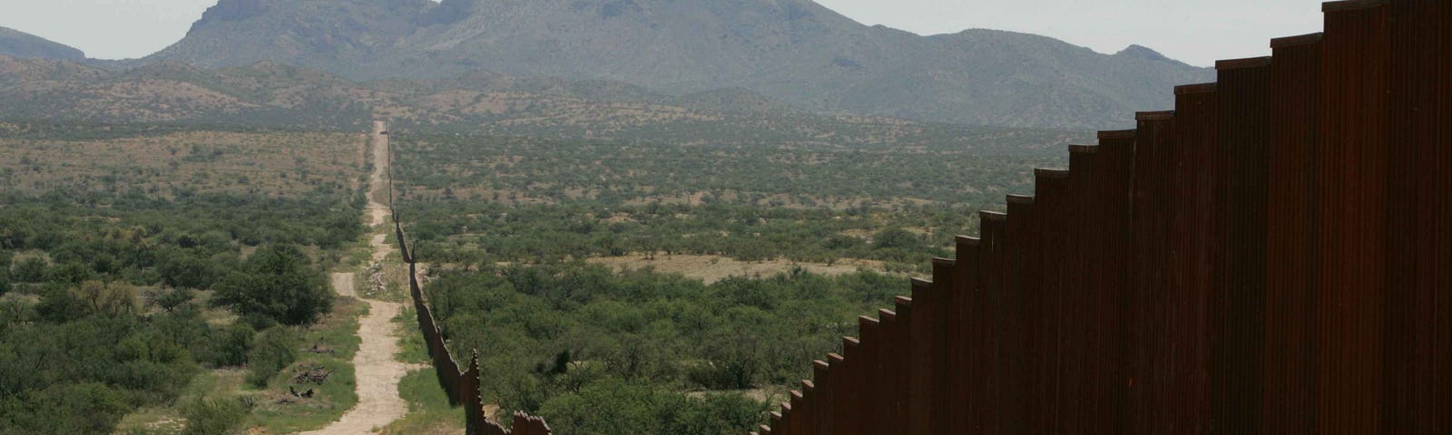 Wall separating the U.S. Mexico border near El Paso.