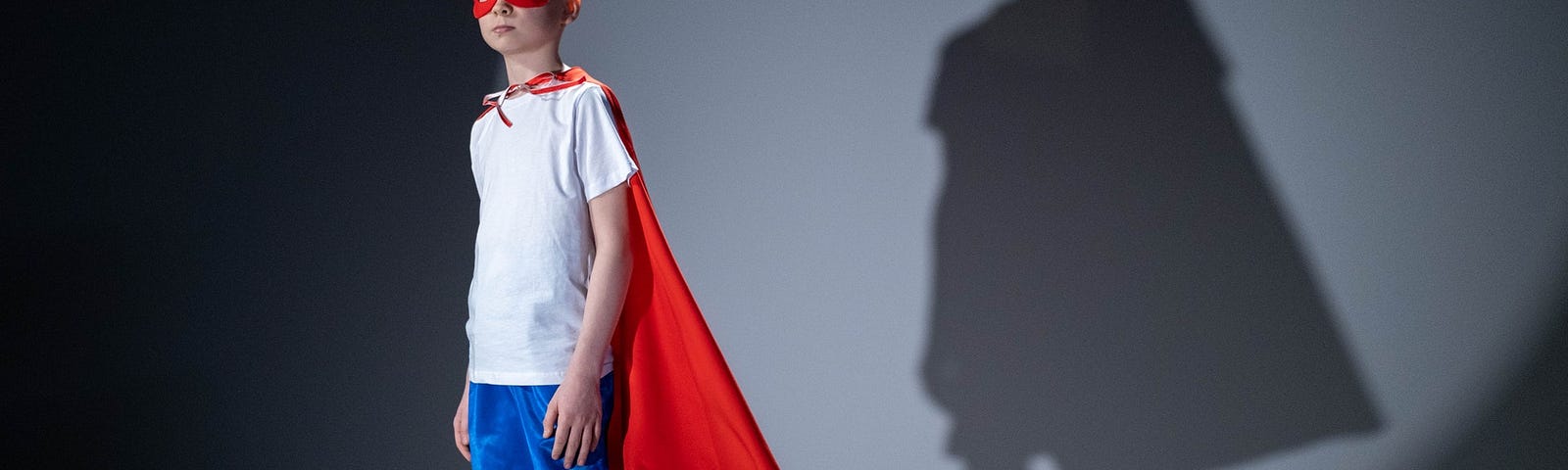 Child in superhero costume