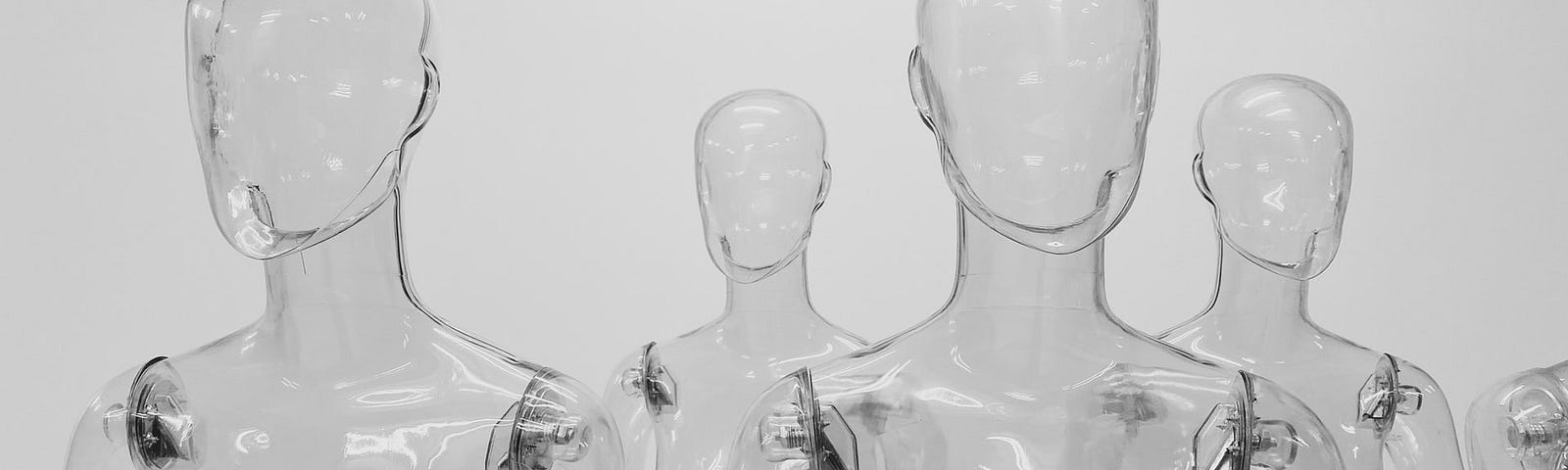 transparent manequins