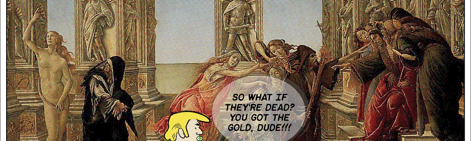 Baby Donald Tump tells Midas he should have kept the gold