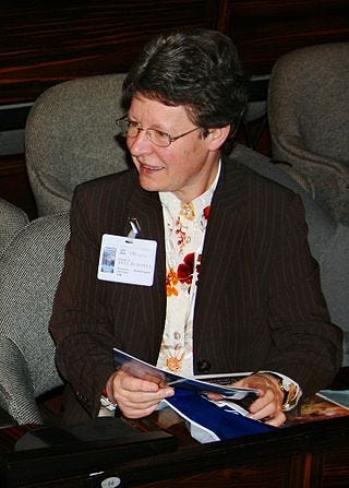 Astrologist Jocelyn Bell Burnett at Astronomical Institute, Academy of Sciences of the Czech Republic. She is at a conference about astrophycists, discussing her discovery of pulsars.