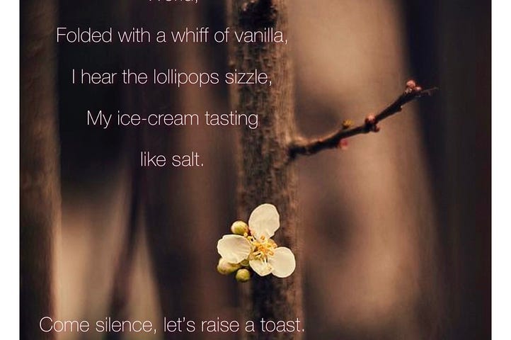 in solitude, micro poem,image canva edit of the poem