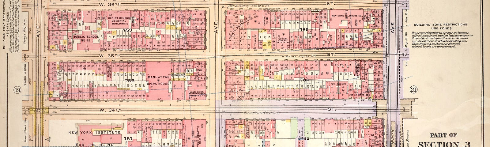 1920 | Plate 20 | Atlas of the City of New York Borough of Manhattan. Volume Two. (Philadelphia: G. W. Bromley and Co., 1920) | George W. Bromley and Walter S. Bromley, Public domain, via Wikimedia Commons