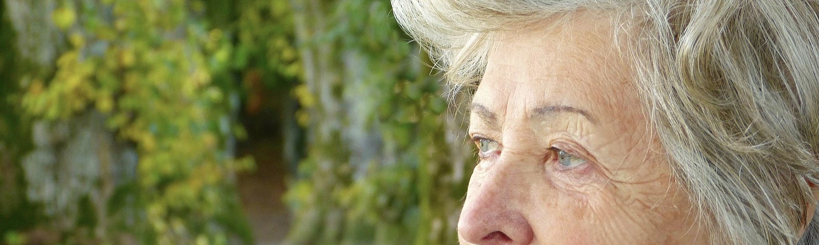 Older woman with gray hair