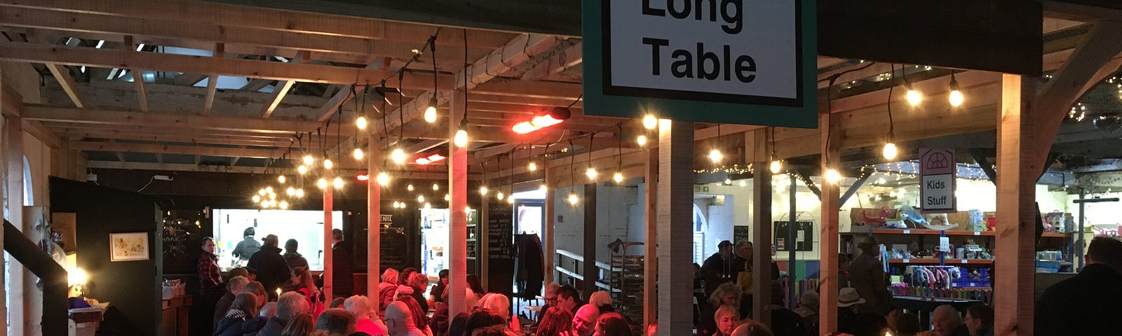 A photo of “The Long Table” in action