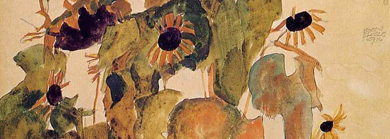 Egon Schiele, Sunflowers, 1911