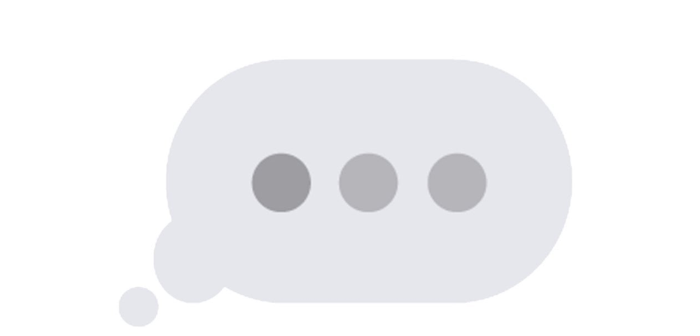 Icon of the iPhone’s 3-dot typing awareness indicator