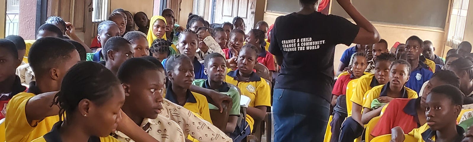 A cross section of students present during my speaking engagement at the Topfield Schools for the 2024 International Day of Education