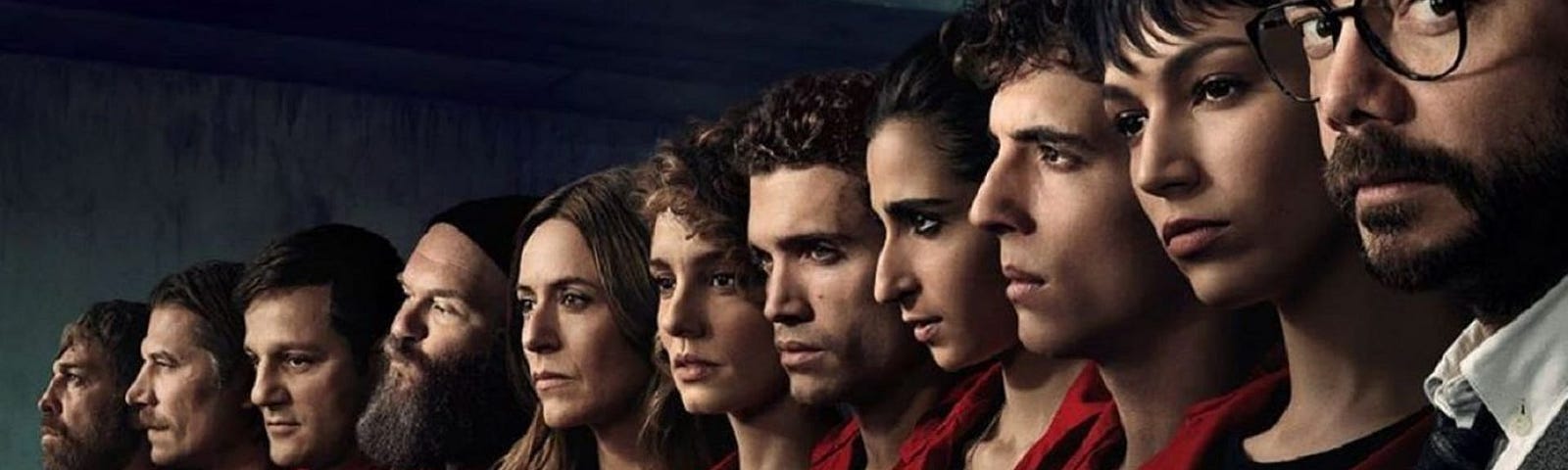 Imagem do elenco da série La Casa de Papel (Divulgação/Netflix)