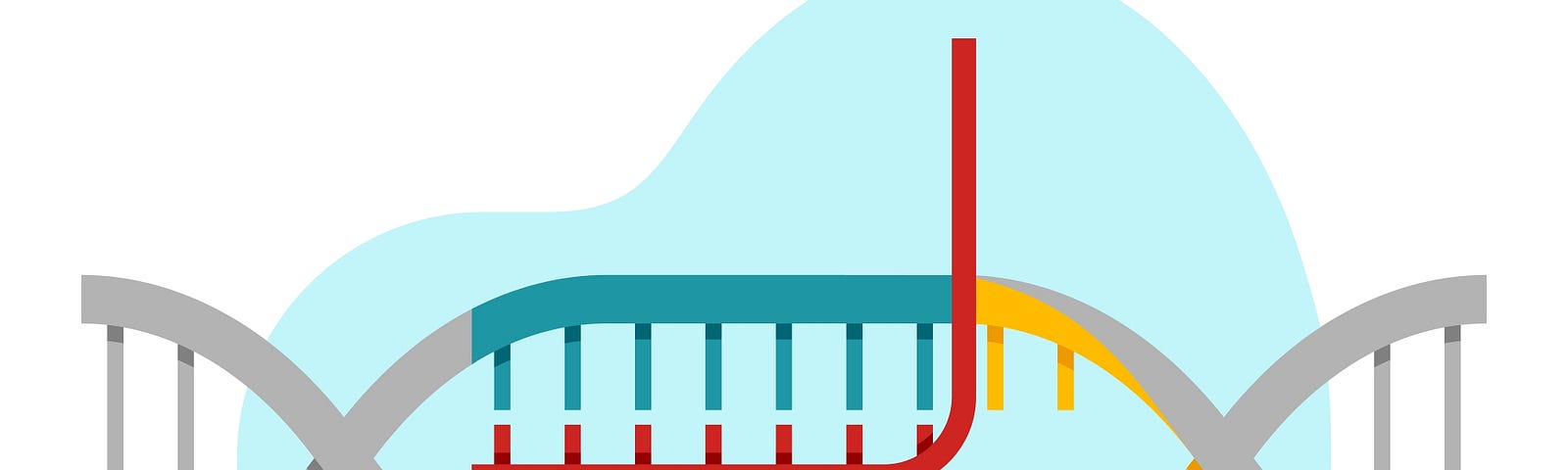 Illustration of Crispr cas9 illustration, a gene mutation technology