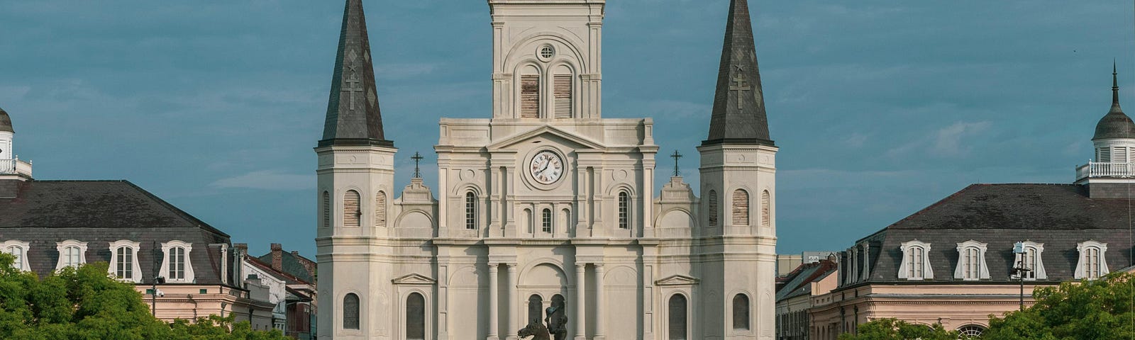 St. Louis Cathedral overlooking Jackson Square in New Orleans, Louisiana