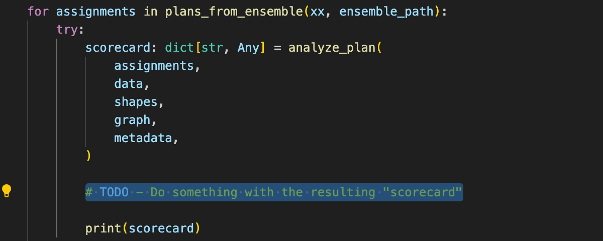 Figure 1: Sample code using analyze_plan()