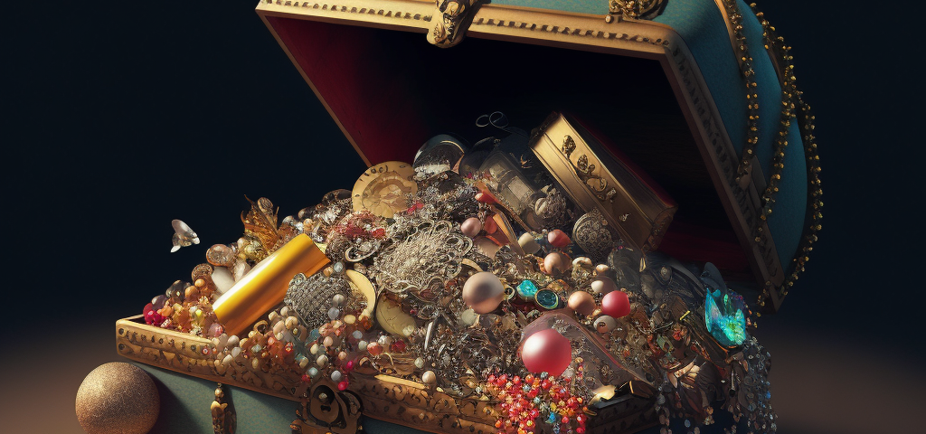 A casket overflowing with jewels