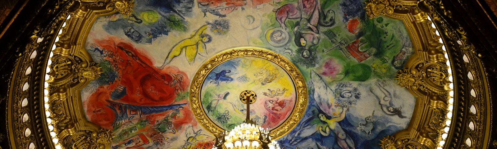Chagall on the ceiling. Photo by Katie Barrett on Unsplash
