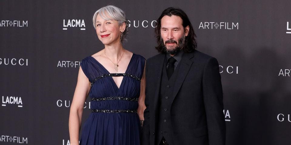 Keanu Reeves and girlfriend Alexandra Grant, Getty Images