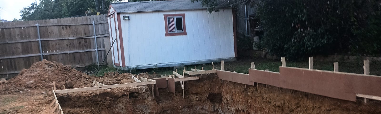 First day of pool excavation.