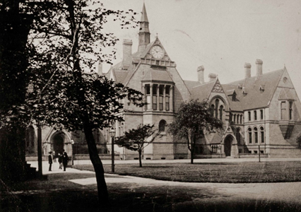 Sepia photograph of Owens College Main Building