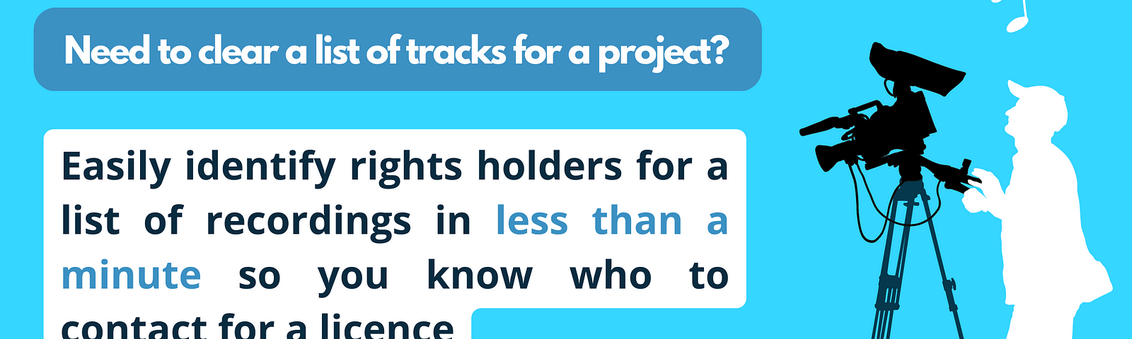 Sync Professionals: Clear rights faster & identify rights holders for up to 1000 recordings in a minute!