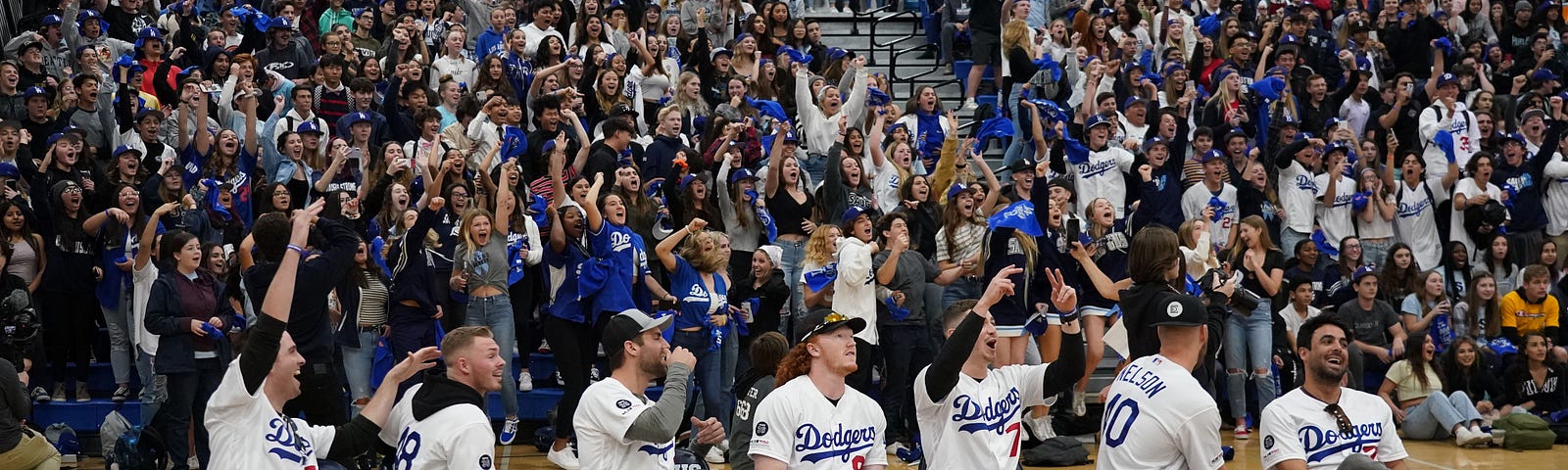 Dodgers help lift spirits with pep rally at Saugus High School, by Rowan  Kavner