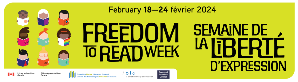 poster for Freedom to Read week in Canada Feb 18–24 2024