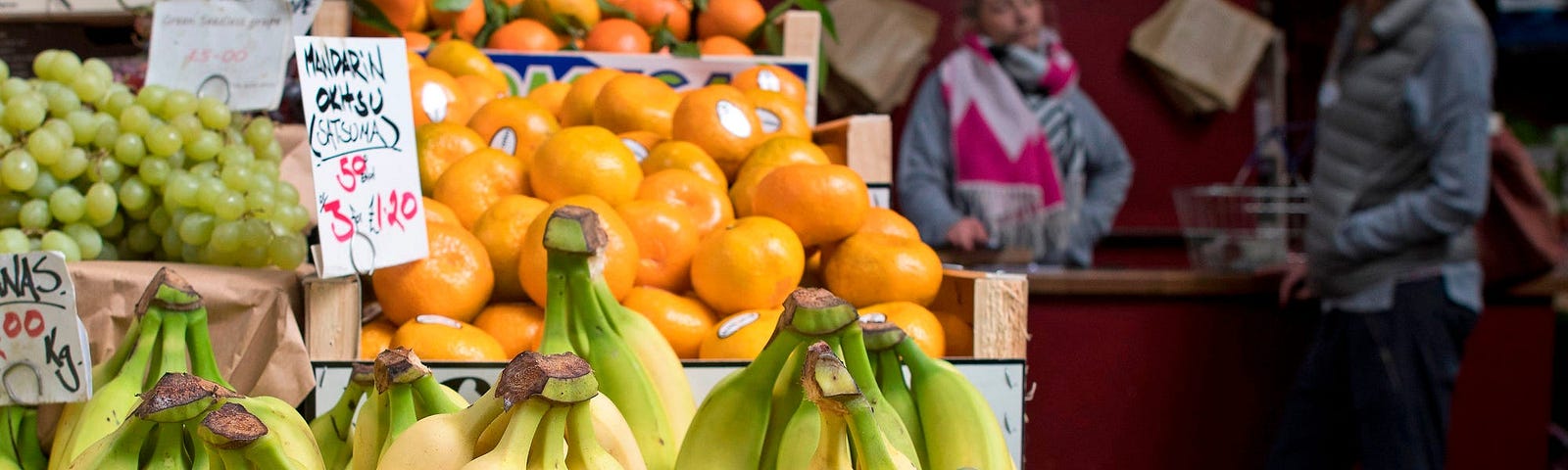 Bananas at a market.