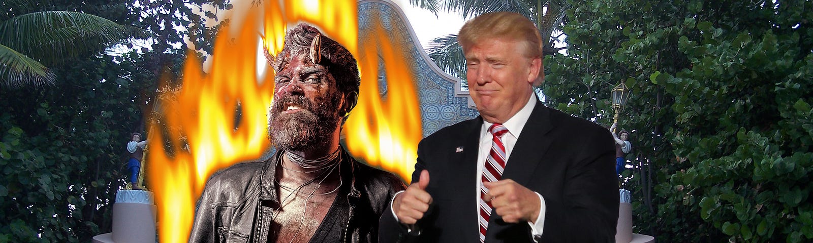 Trump and Lucifer at Mar-A-Lago