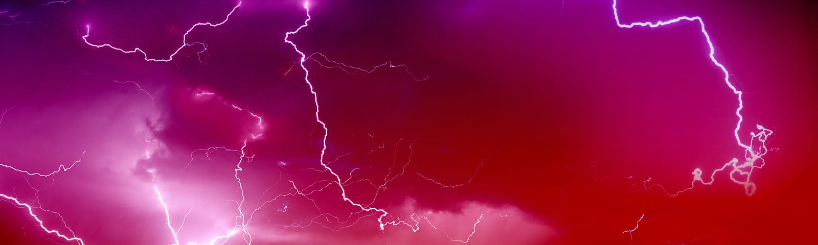 Powerful lightning energises a corporate building