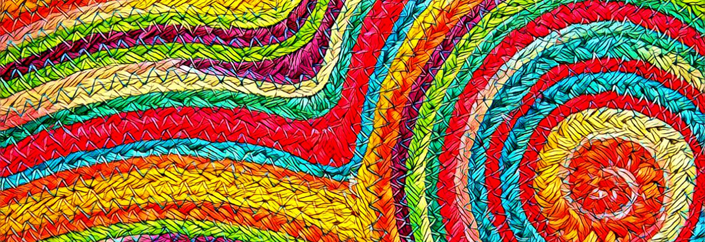 Woven colorful rug