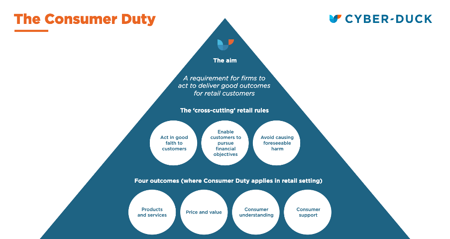 Am overarching pyramid diagram showing the Consumer overarching principle