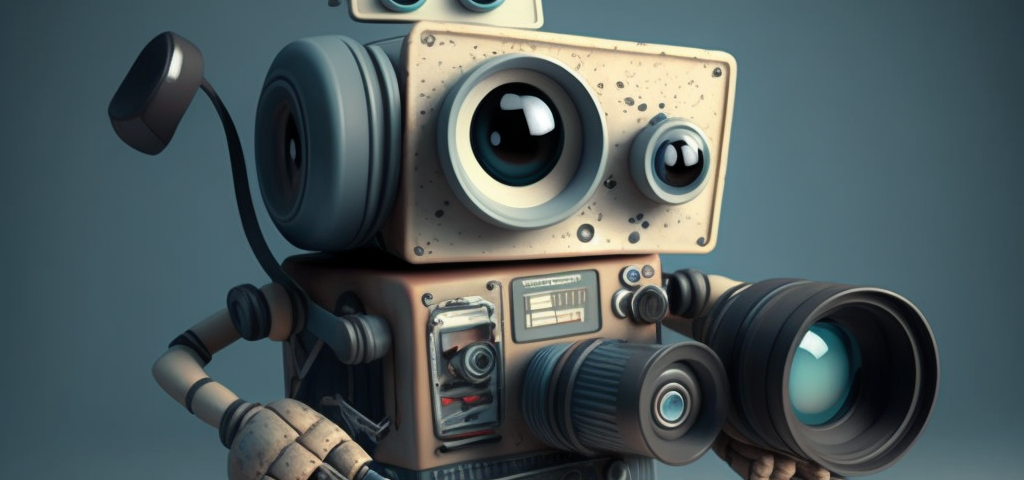 digital art of a robot equipped with cameras