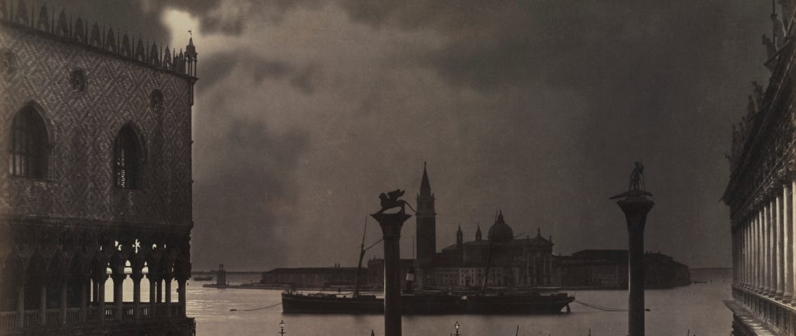 Venice: Saint Mark’s Looking toward San Giorgio Maggiore, in Moonlight c. 1870