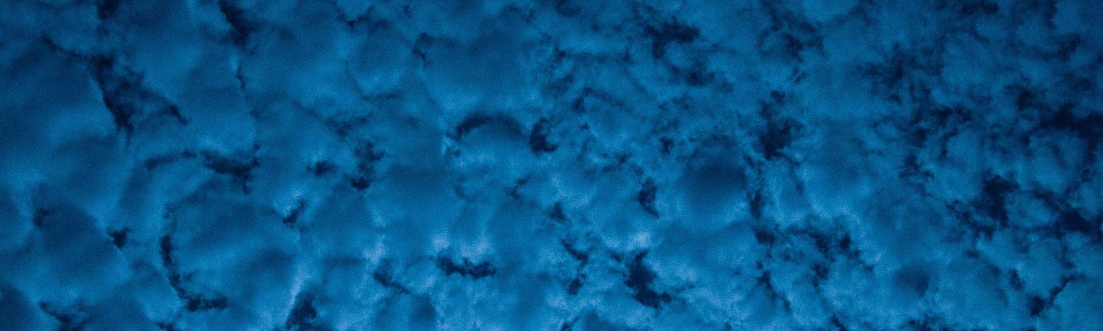 Moonlit cumulous clouds.