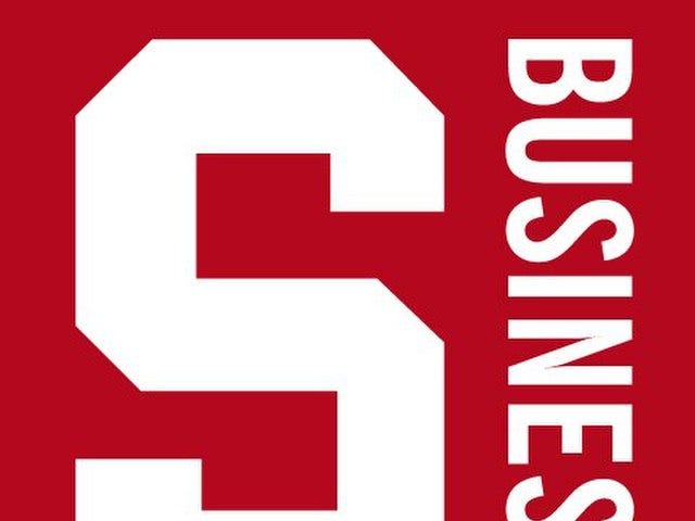 Stanford Graduate School of Business logo.